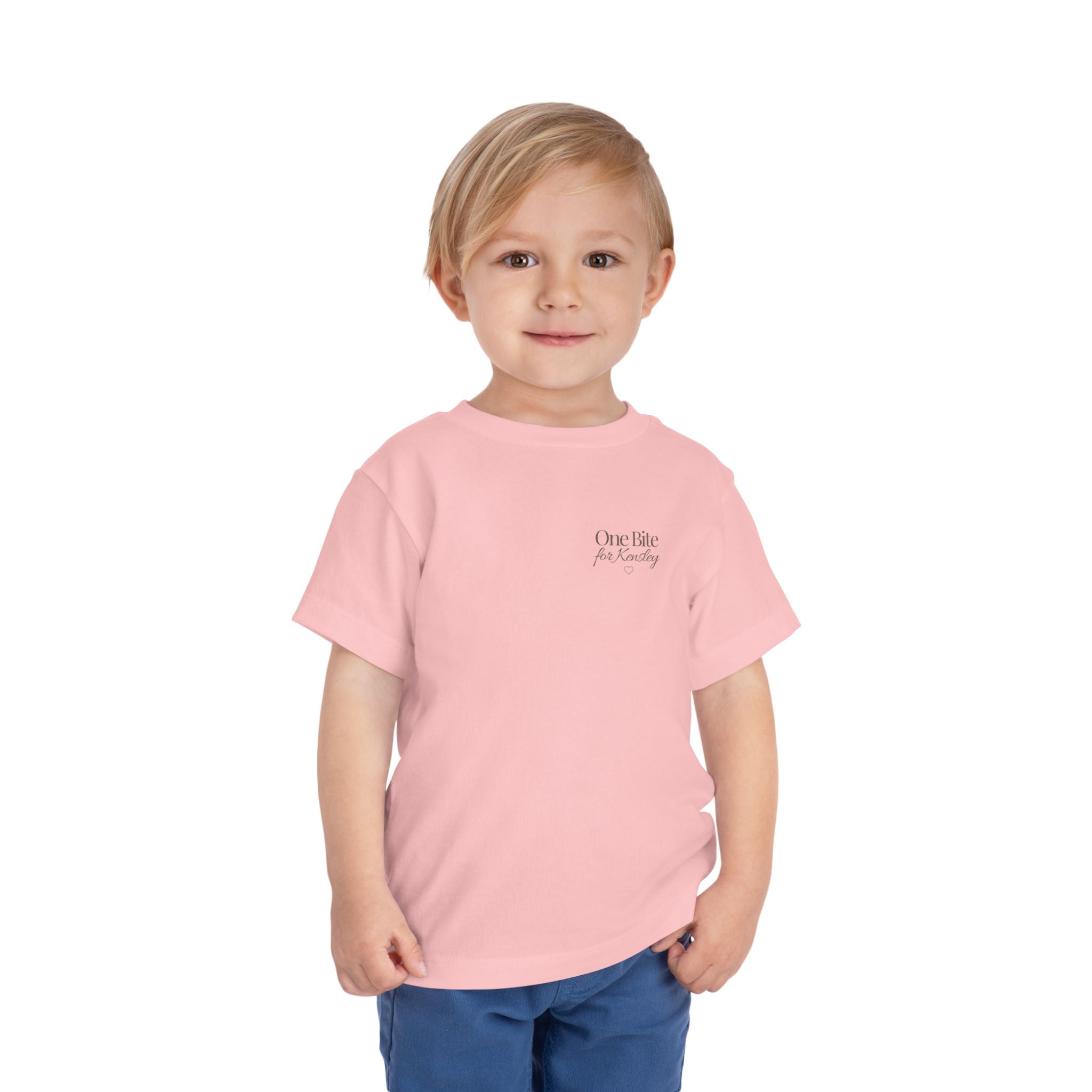 Toddler Tee — "Every Bite Tells Her Story" Personalized Feeding Milestone Shirt