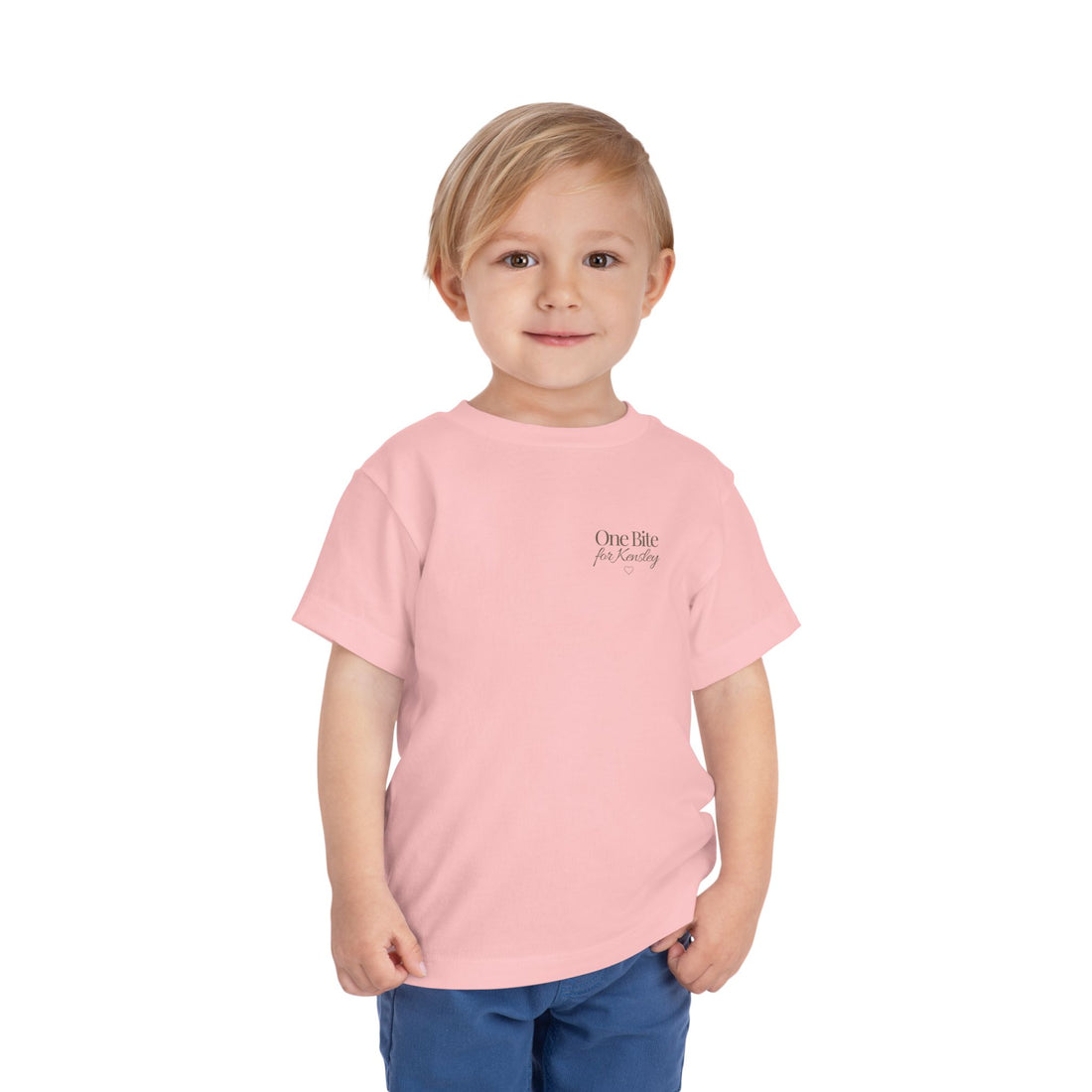 Toddler Tee — "Every Bite Tells Her Story" Personalized Feeding Milestone Shirt