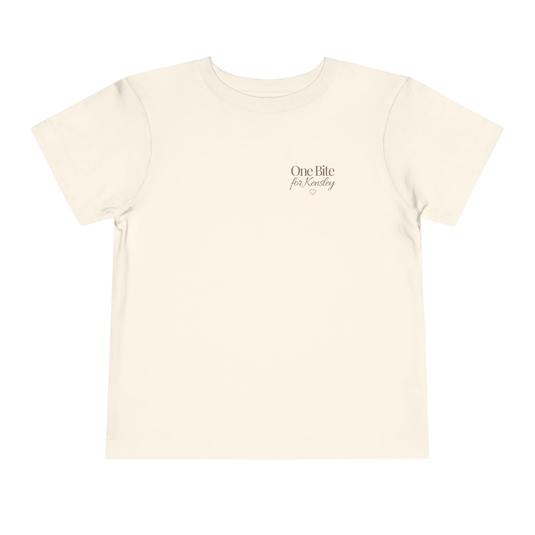 Toddler Tee — "Every Bite Tells Her Story" Personalized Feeding Milestone Shirt