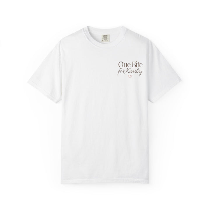 Every Bite T-shirt | One Bite for Kensley, scripted pink text