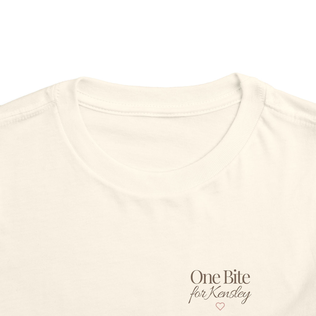 Toddler Tee — "Every Bite Tells Her Story" Personalized Feeding Milestone Shirt