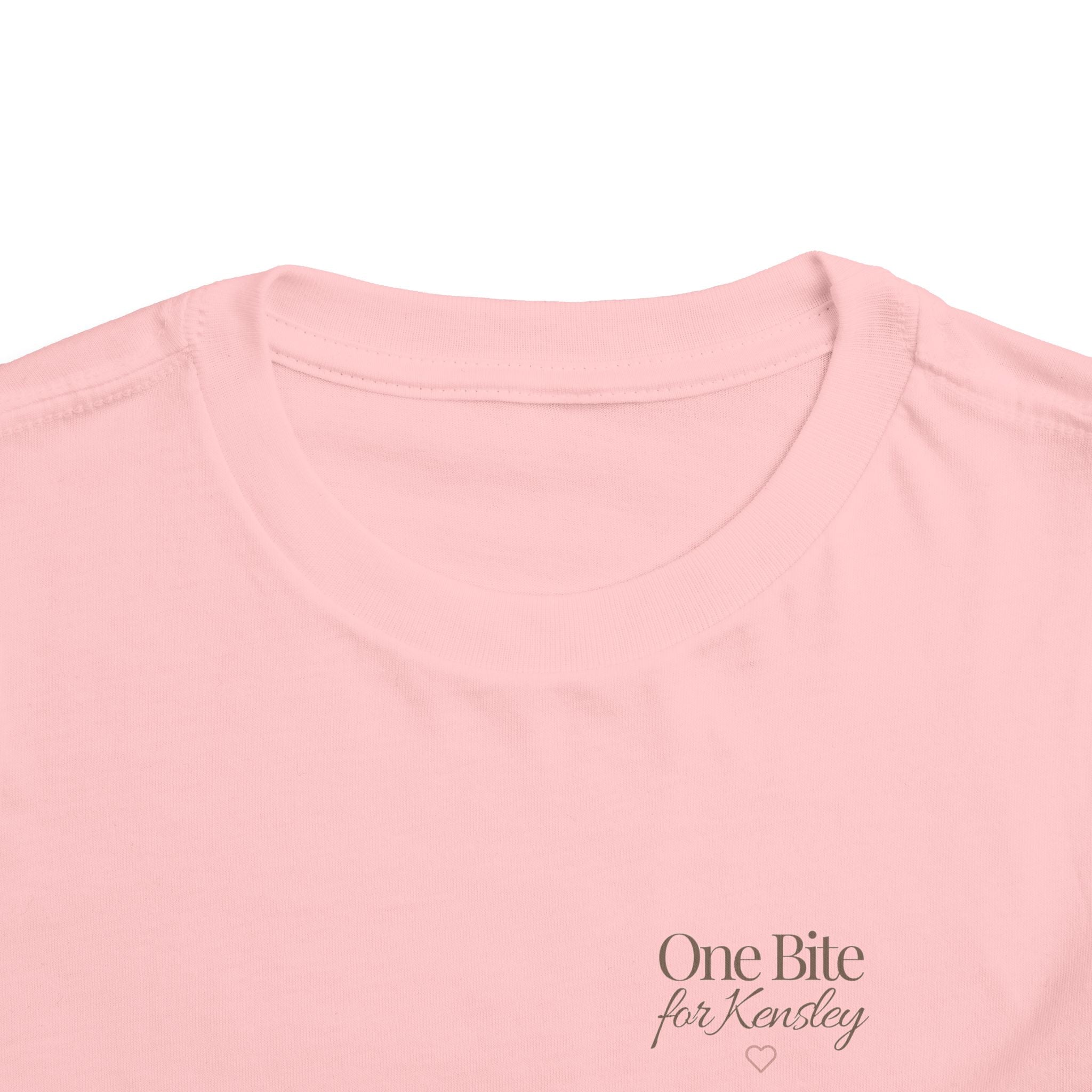 Toddler Tee — "Every Bite Tells Her Story" Personalized Feeding Milestone Shirt