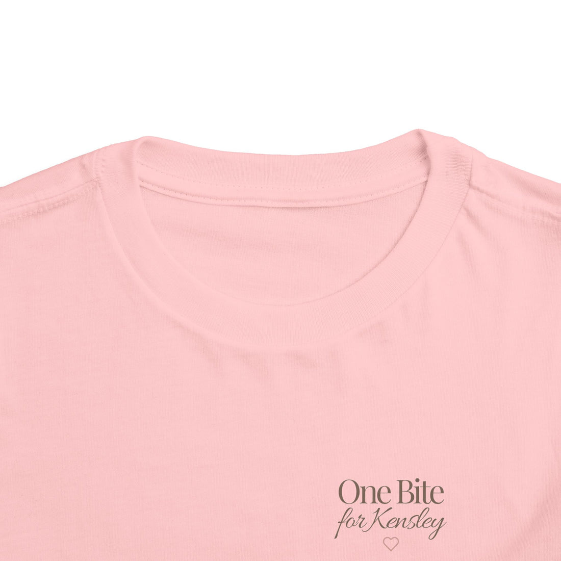 Toddler Tee — "Every Bite Tells Her Story" Personalized Feeding Milestone Shirt