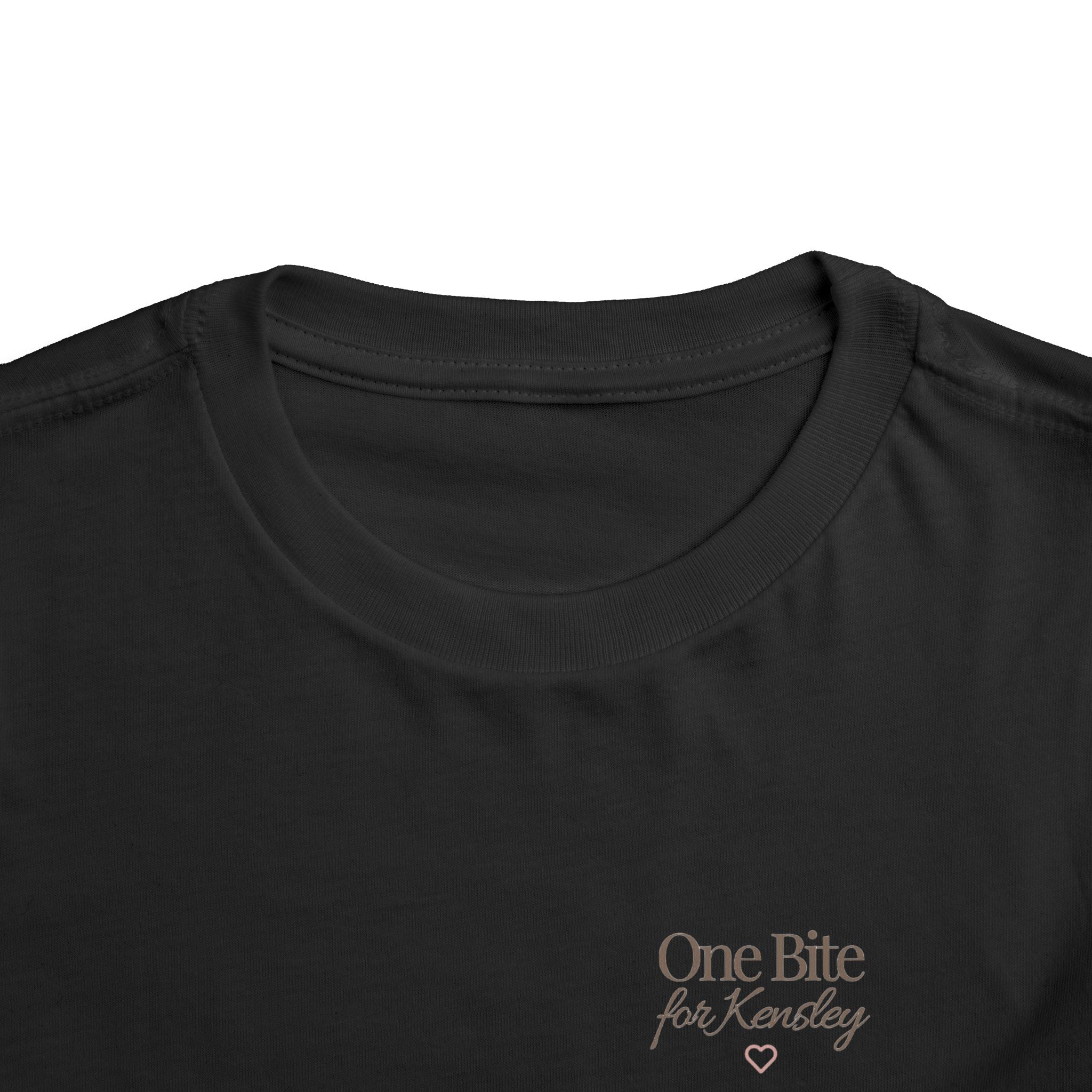 Toddler Tee — "Every Bite Tells Her Story" Personalized Feeding Milestone Shirt