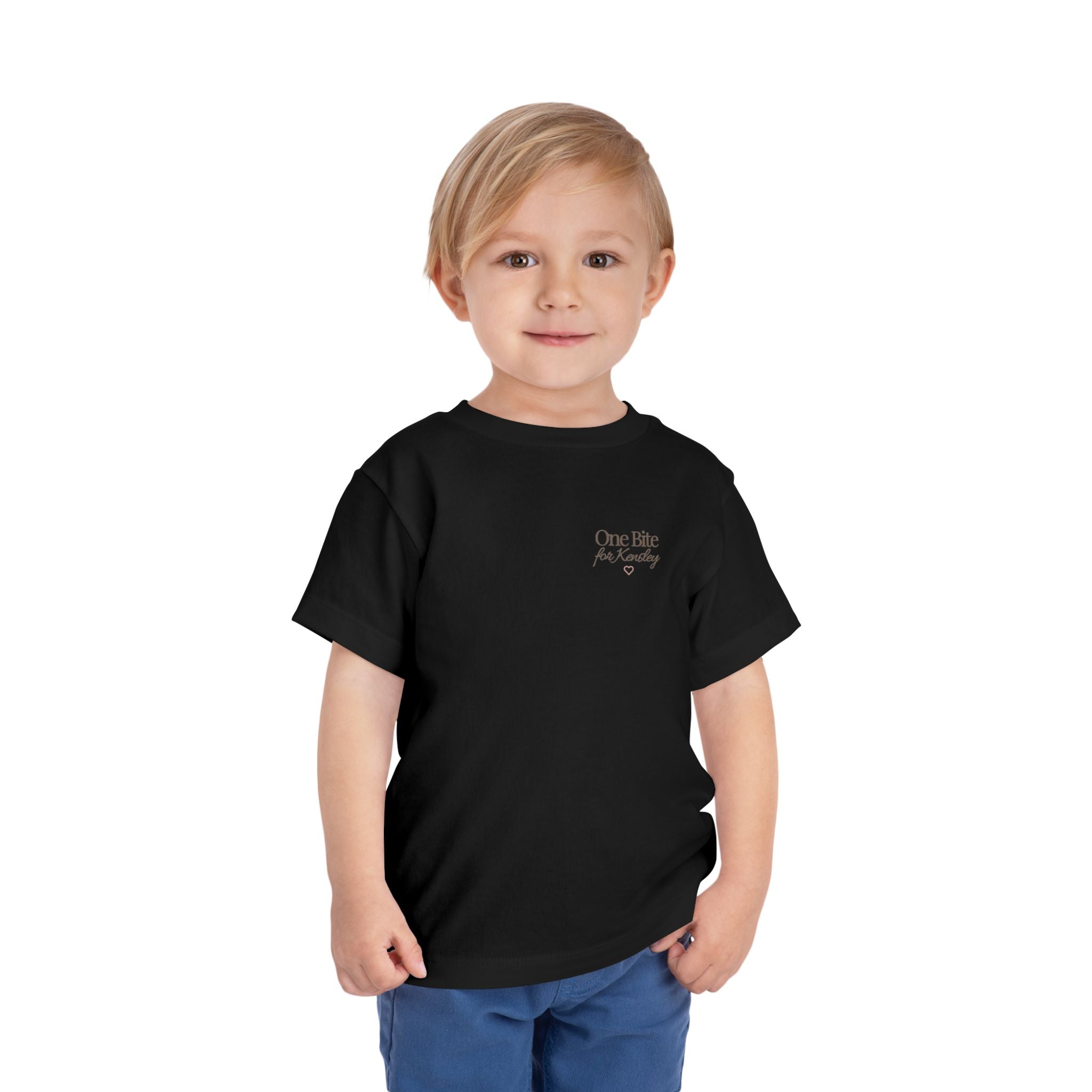 Toddler Tee — "Every Bite Tells Her Story" Personalized Feeding Milestone Shirt