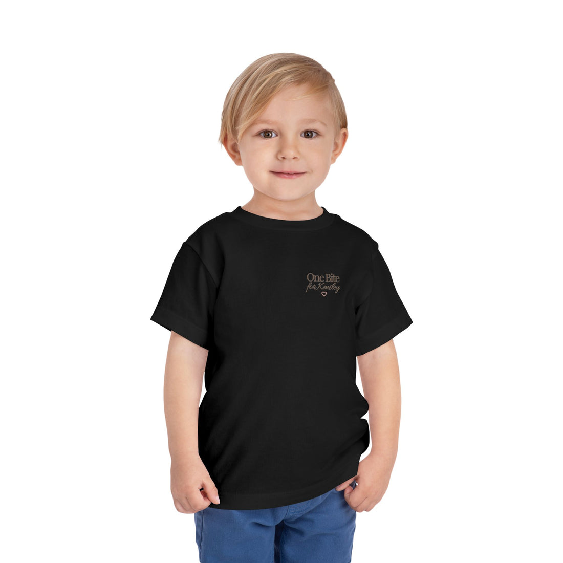 Toddler Tee — "Every Bite Tells Her Story" Personalized Feeding Milestone Shirt