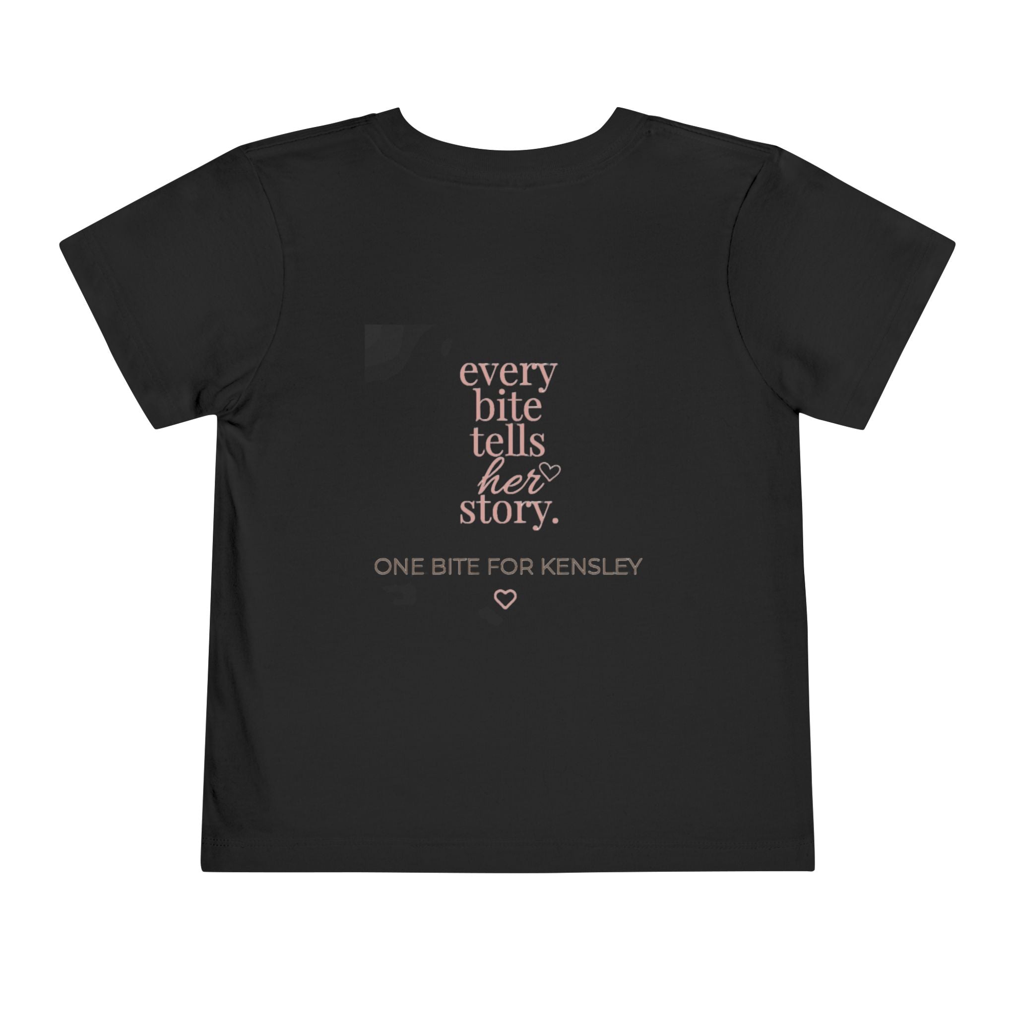 Toddler Tee — "Every Bite Tells Her Story" Personalized Feeding Milestone Shirt