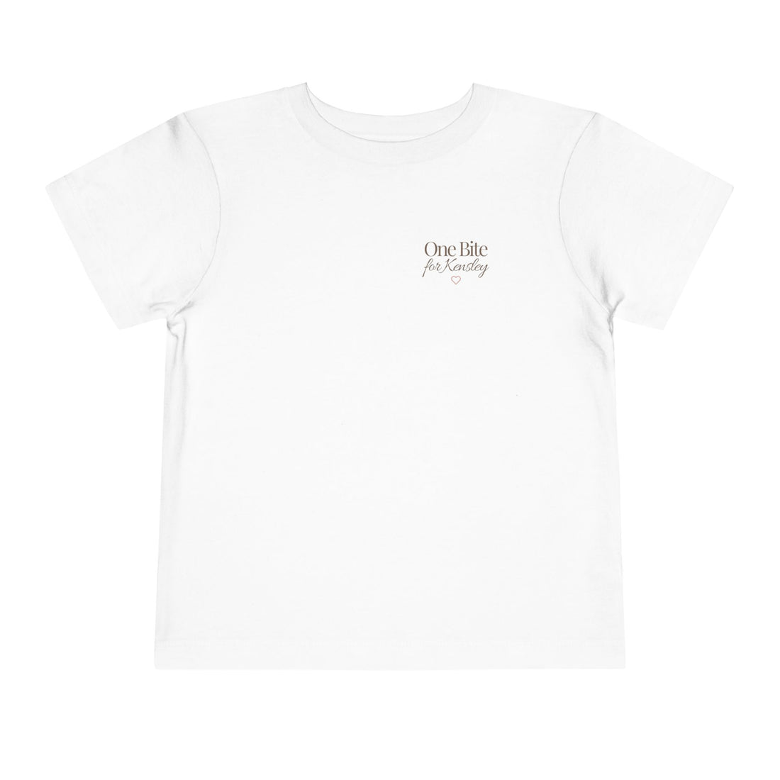 Toddler Tee — "Every Bite Tells Her Story" Personalized Feeding Milestone Shirt
