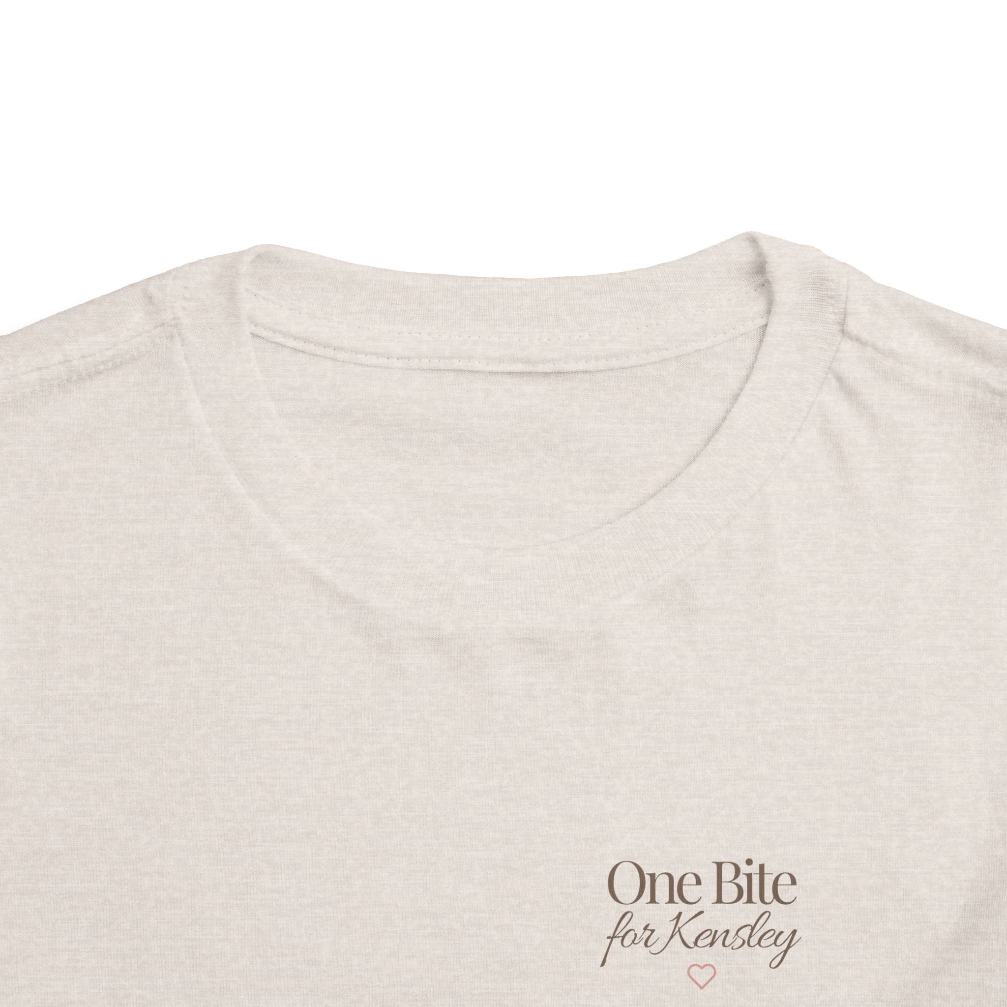 Toddler Tee — "Every Bite Tells Her Story" Personalized Feeding Milestone Shirt