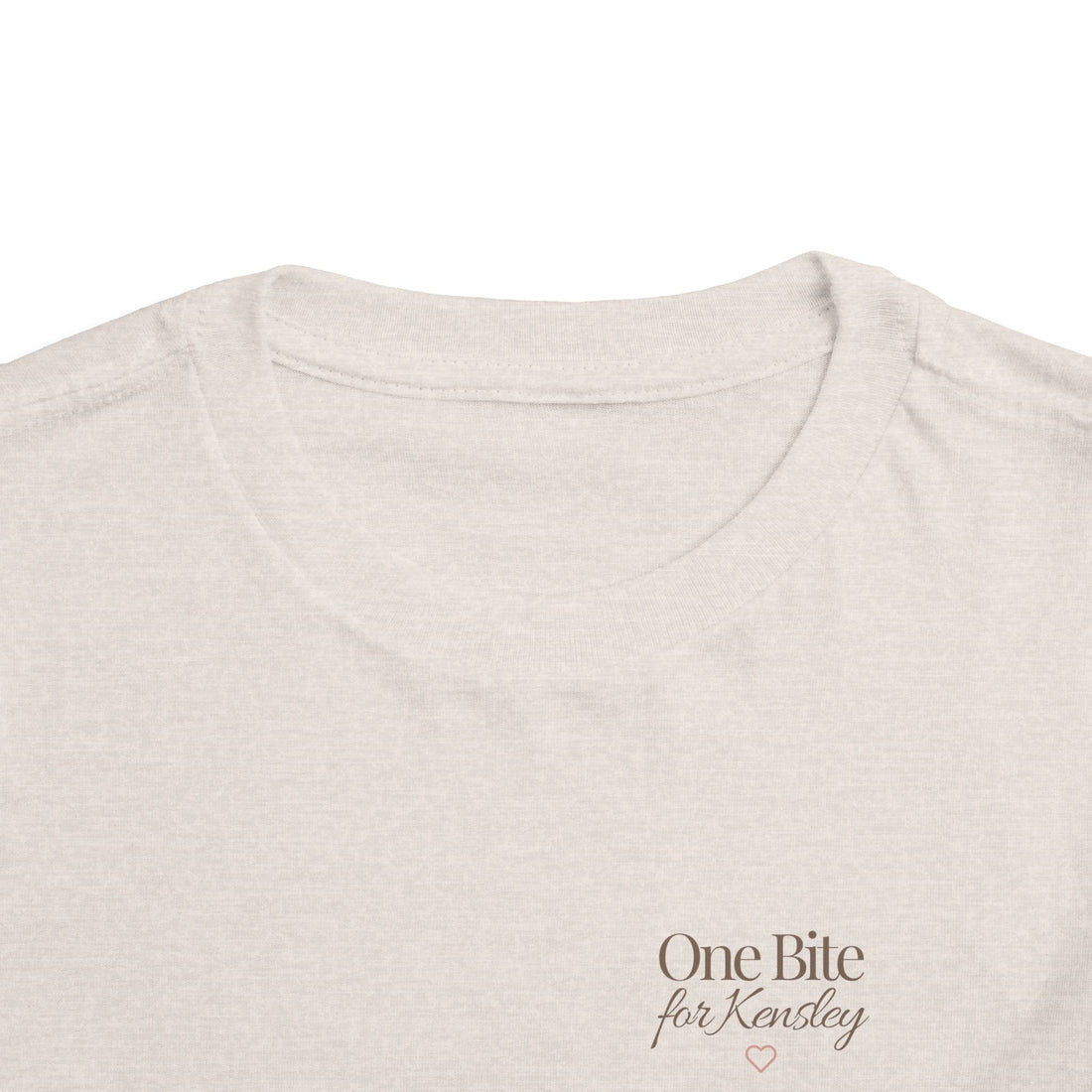 Toddler Tee — "Every Bite Tells Her Story" Personalized Feeding Milestone Shirt