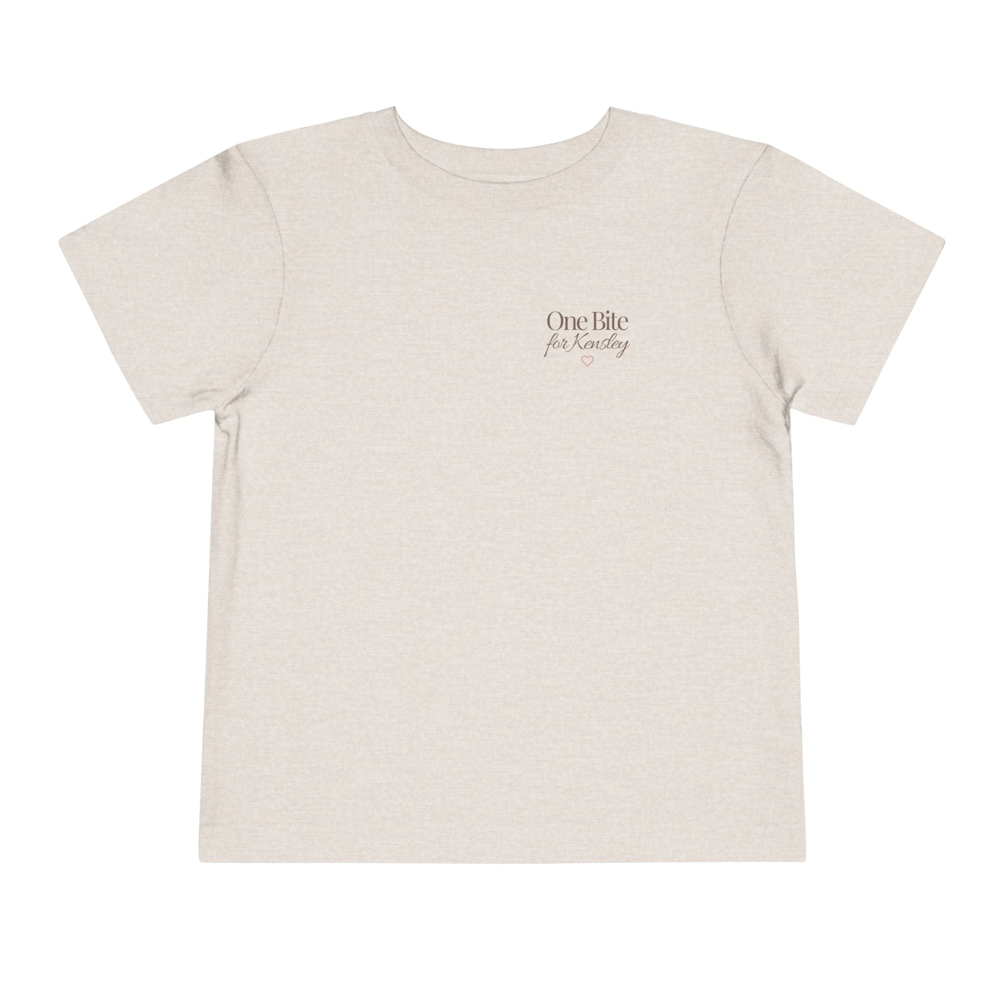 Toddler Tee — "Every Bite Tells Her Story" Personalized Feeding Milestone Shirt