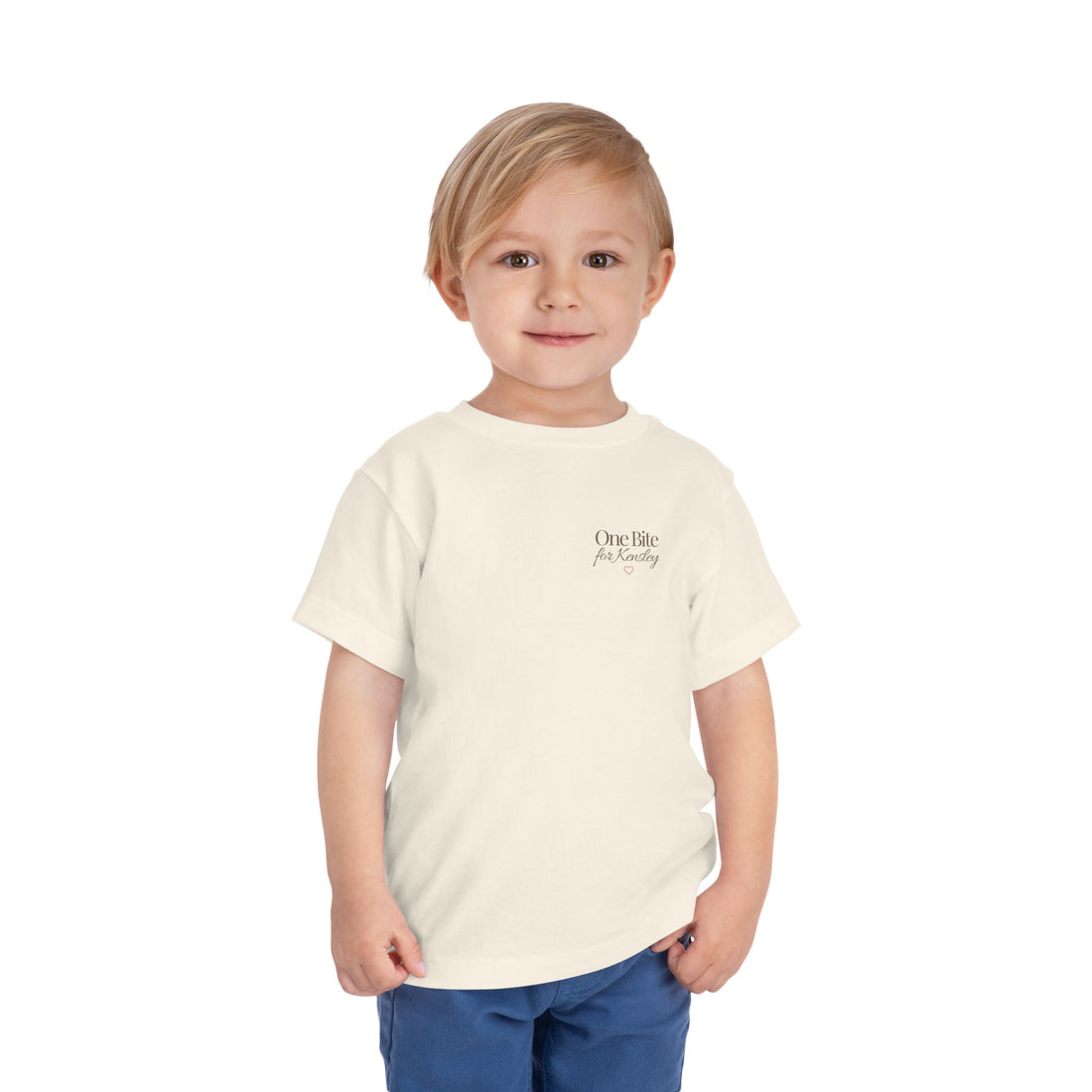 Toddler Tee — "Every Bite Tells Her Story" Personalized Feeding Milestone Shirt