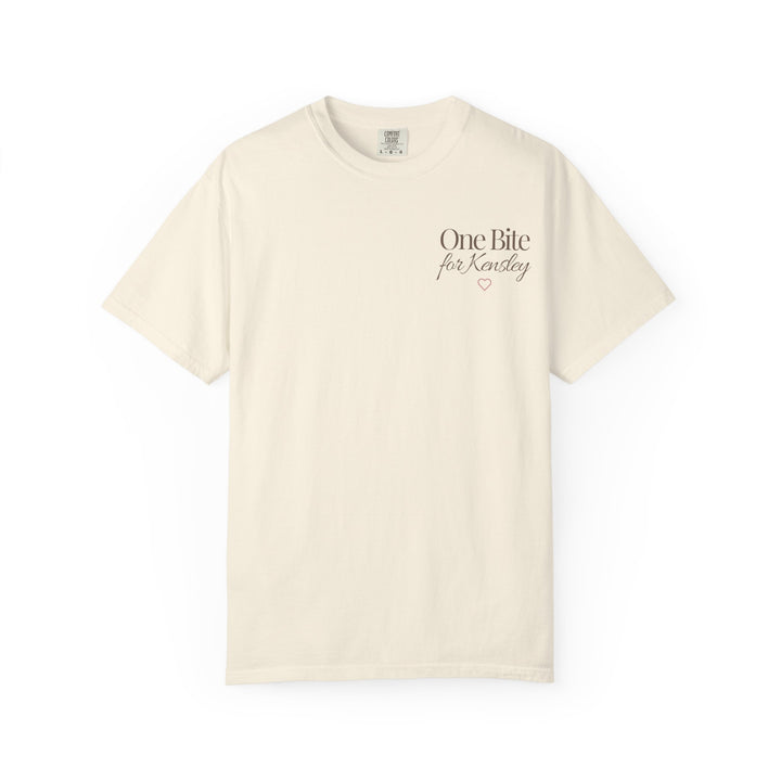 Every Bite T-shirt | One Bite for Kensley, scripted pink text