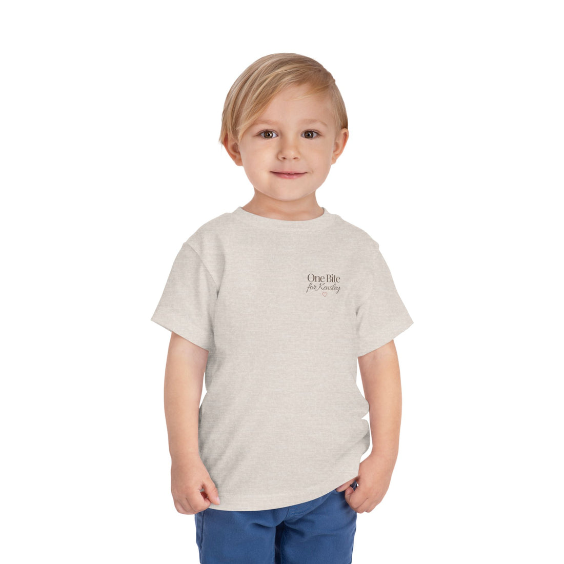 Toddler Tee — "Every Bite Tells Her Story" Personalized Feeding Milestone Shirt