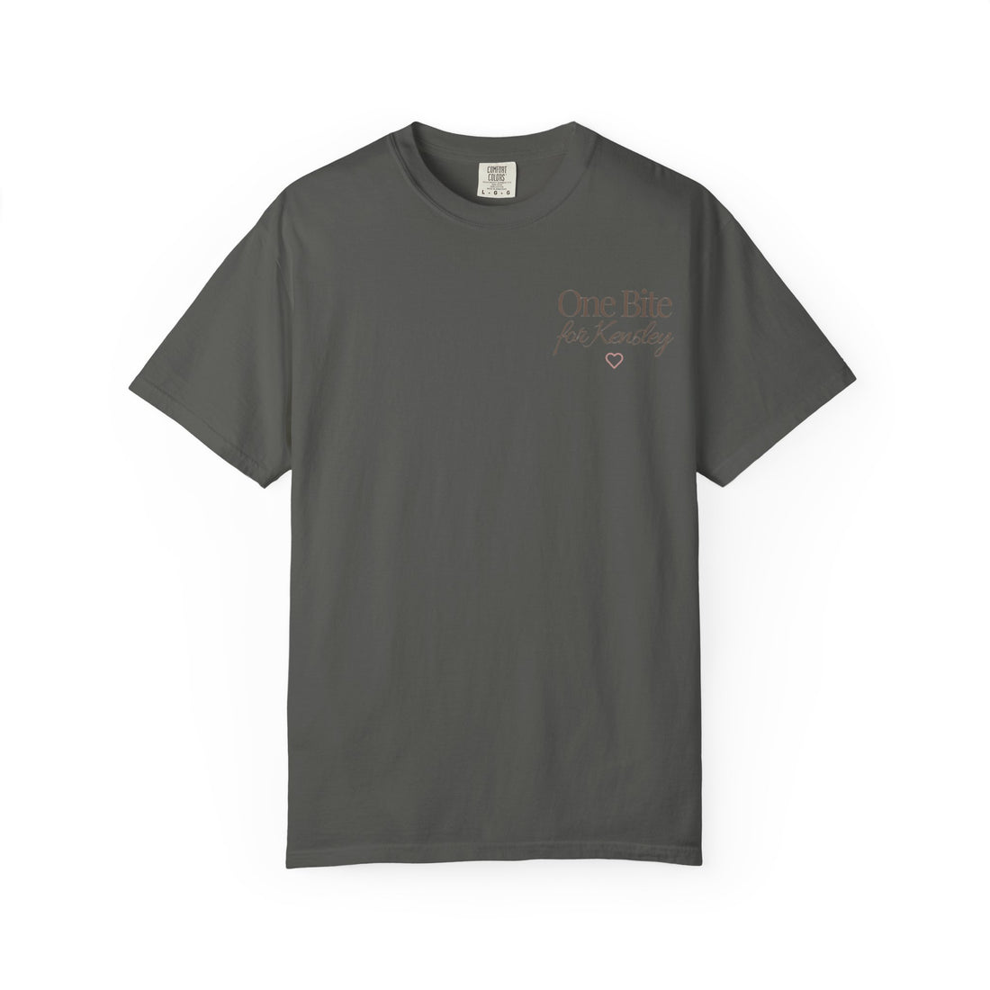 Every Bite T-shirt | One Bite for Kensley, scripted pink text