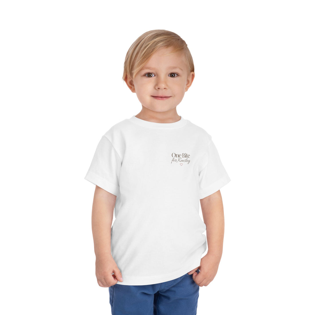 Toddler Tee — "Every Bite Tells Her Story" Personalized Feeding Milestone Shirt