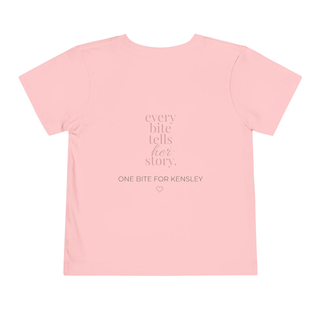 Toddler Tee — "Every Bite Tells Her Story" Personalized Feeding Milestone Shirt